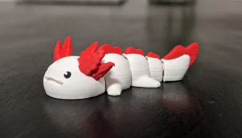 Аксолотль - брелок с шарнирной фигуркой... 5