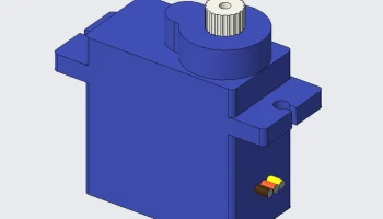 3D-модель микросервопривода (STP)