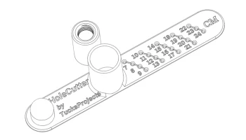 Дырорез (работает с Dremel), 19 размеров (метрические + д... 3