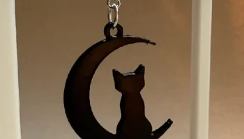 Серьги "Кошка и Луна" 2