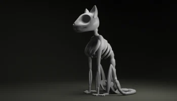 Стилизованный скелет кошки 4