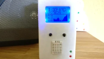Монитор температуры и влажности с графиком - Дисплей 5110...