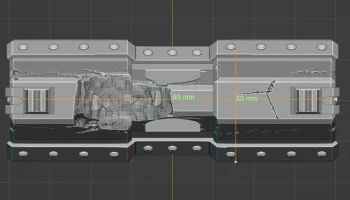 Высокие бетонные барьеры Grimdark Terrain для варгеймов, ... 2