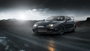черная toyota supra mk4 дрифт литофан фото............