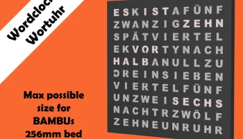 Вортур | Word clock с большими буквами | Бамбу Лаборатори..