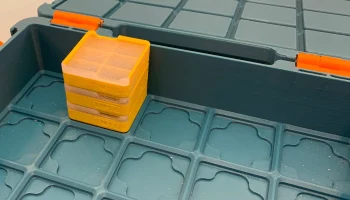 Вставки Gridfinity 1 x 1 x 2 и 1 x 1 x 3 с крышкой, разделенные несколькими способами 3