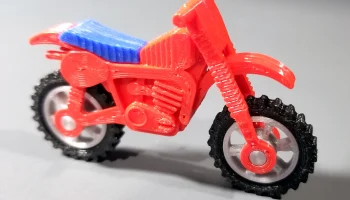 Мотоцикл TONKA 80-х годов / Маленький красный игрушечный ...