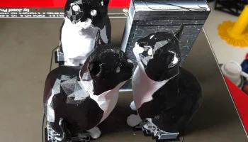 Двухцветный низкополигональный кот... 2