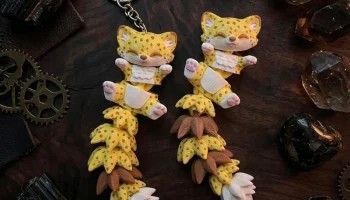 Пушистый хвост Cute Flexi Baby Cheetah - шарнирная игрушк... 4