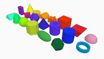 Набор 3D геометрических фигур, 20 фигур......... 3