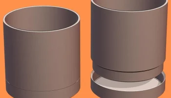 Минималистичная цилиндрическая самополивающаяся сеялка, п...