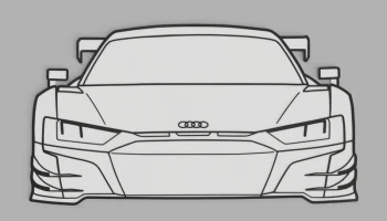 Audi R8 GT3 Evo II - Настенное искусство