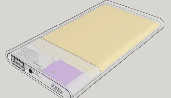 Внешний аккумулятор USB C с быстрой зарядкой, 12 мм, со с..