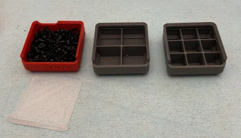 Вставки Gridfinity 1 x 1 x 2 и 1 x 1 x 3 с крышкой, разделенные несколькими способами 7