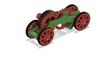 Заводной автомобиль Fusion 360 с шестерней............ 2