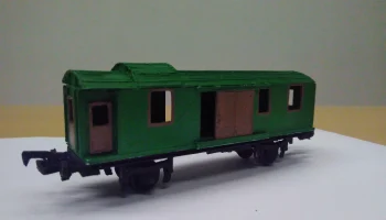 Старинный багажный вагон в масштабе H0 - 1:87 2