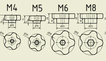 Звездчатая рукоятка / Ручка / Штернгрифф M3, M4, M5, M6, ...