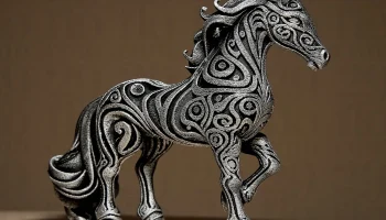 Дизайнерская Скульптура ЛОШАДЬ