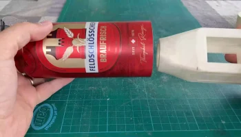 Фонарь из банки из-под газировки с помощью шаблонов, напе.. 2