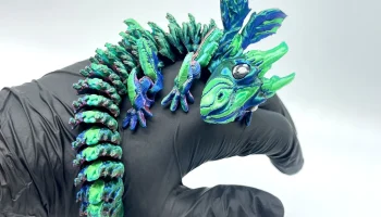 Majestic Baby Dragon - шарнирно-сочлененный - принт на ме... 3