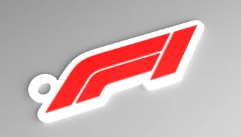 Брелок F1 - контурный (выпуклый) логотип Формулы 1 1