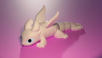 Шарнирный дракон Light Fury Cute Flexi 0