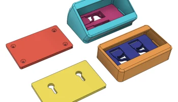 DIN-рейка 20x4 I2C Корпус для ЖК-дисплея/крепление/корпус...
