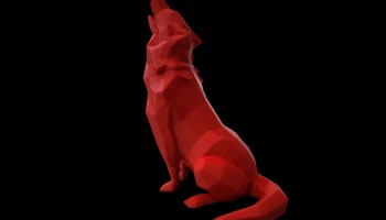 Низкополигональная Howling Wolf 2.0 (Украшение) (без подд... 6