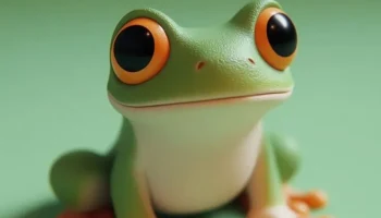 Baby Frog Clay персонаж каваи 3D модель Baby Frog Clay персонаж каваи 3D модель