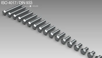 Сборка винтов M12 M12x12-M12x100 ISO 4017 / DIN 933........