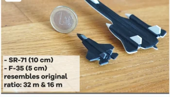 SR-71 и F-35: двухцветная игрушка SR 71 и F 35 Jet (Blackbir 1