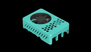 Крышка корпуса Hazi's Raspberry Pi 4 + крепление для вентиля 5