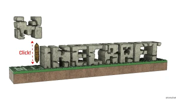 3D-логотип Minecraft ⛏ (клей не требуется)... 1