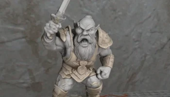 Wargame Dwarf Warrior FDM Нет поддержки EASYprint TTRPG...