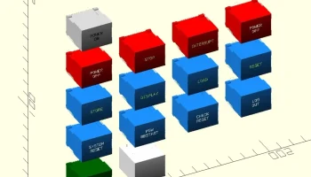 Вставка с кнопками консоли мэйнфрейма IBM System/360 и /3...