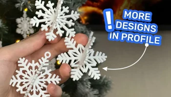 3D Пазл Снежинка Snap-Fit Новогодний декор prt2 - Снежинк.. 4