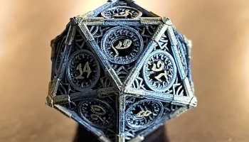 Ornate D20 - штамп DnD 100 мм