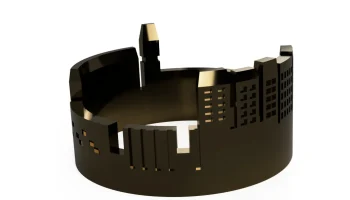Кольцо городского пейзажа - файл STL для 3D-печати..........