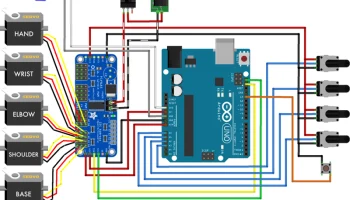 Компактная рука робота (Arduino) - напечатана на 3D-принт..