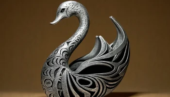 Дизайнерская скульптура ЛЕБЕДЬ