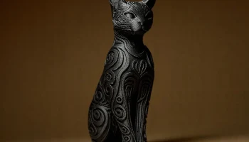 Дизайнерская скульптура кота 2