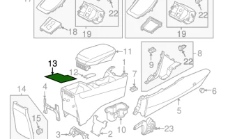 Коврик на подлокотник Hyundai Elantra 2014-2016 гг.......... 1