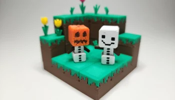 Минифигурка Снежного Голема в стиле Minecraft, карточка/б... 2
