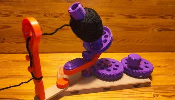 Намоточное устройство для пряжи, напечатанное на 3D-принт... 3
