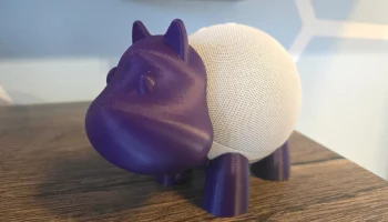 Подставка Echo Dot 4 Alexa Mount Hippo, НОВАЯ разделенная версия для облегчения печати 5