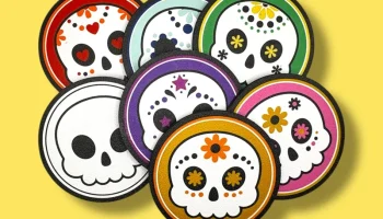Dia de Los Muertos - День мертвых - набор подставок в вид...