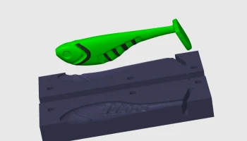 Резиновая форма для рыболовной приманки с верхним наполне..