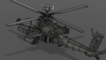 Модель AH-64D Apache Longbow в масштабе 1:50 1