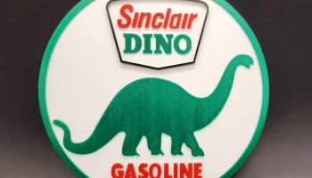 Винтажный знак Sinclair Dino, 4 цвета