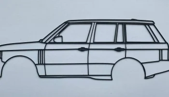 Настенное изображение силуэта Range Rover L322... 1